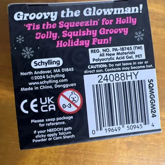 Nee Doh Squishmas GROOVY GLOWMAN‎ Snowman Gel Stress Relief CHRISTMAS Ball Toy - Picture 7 of 7